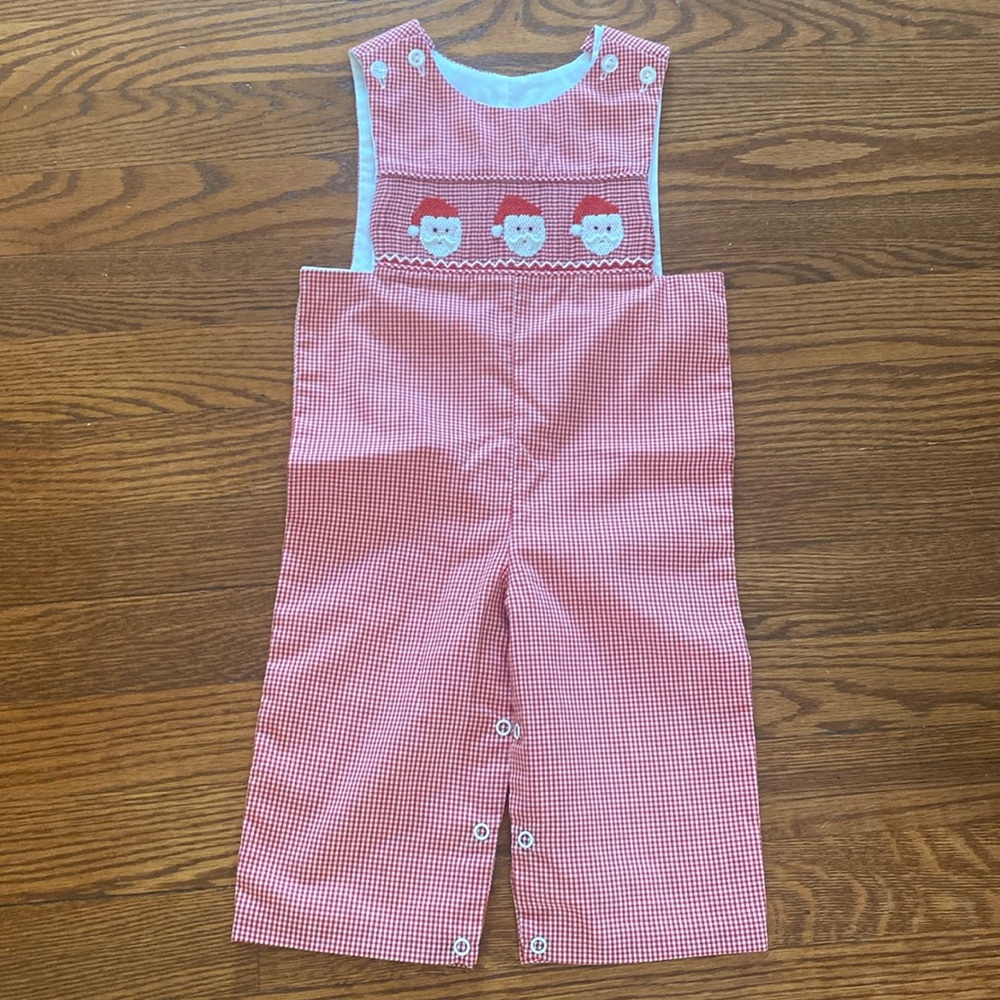 Holiday/ Christmas smocking one piece 6 month